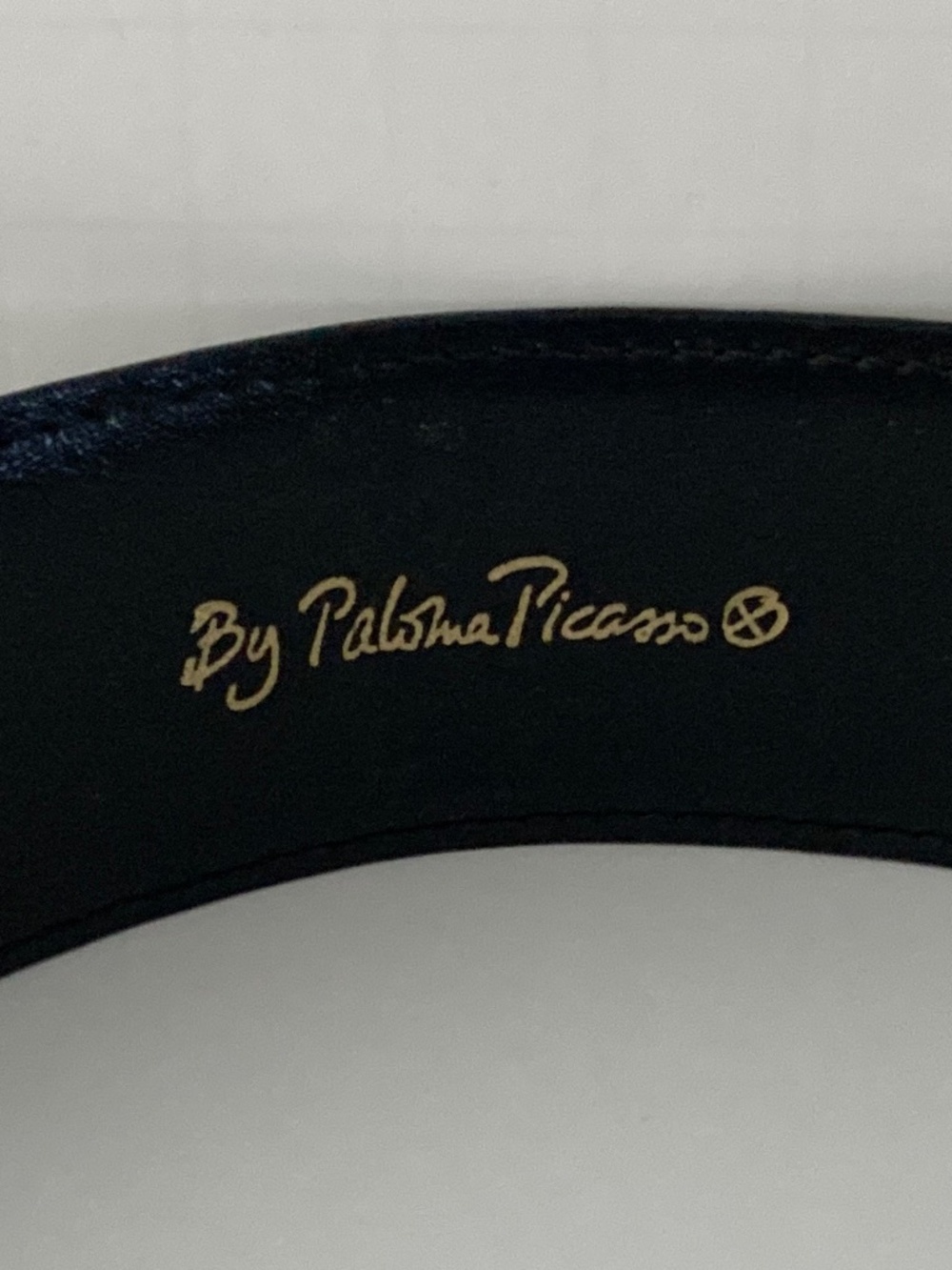Paloma Picasso Vintage Triple X (Kiss) Black Leather Belt/L/Excellent Condition! - Picture 4 of 9